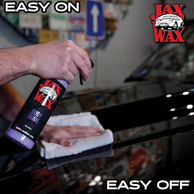 Jax Wax Body Shine Detailer - Spray Car Wax, Removes Water Spots and Dirt, Formulated with Natural Oil and Waxes for Superior Protection and Shiny Look, Use on Car, Boat and Motorcycle, 16 Oz