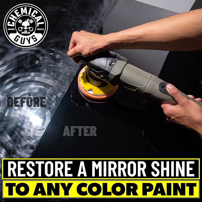 Chemical Guys 10FX Random Orbital Polisher Kit - 9-Piece Detailing Kit - Torqx Polisher, Pads, Polishes, and Compounds, 700W 8mm Orbit, Digital Display, Safe for Cars, Trucks, SUVs & More