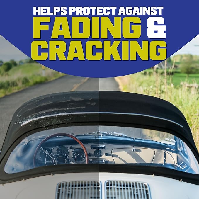 UV Protection Spray for Outdoor Surfaces – Helps Reduce Fading, Cracking, and Stains – Non-Greasy, Matte Finish – Includes Sprayer & Towel – Use on Vinyl, Plastic, Rubber, Artificial Plants