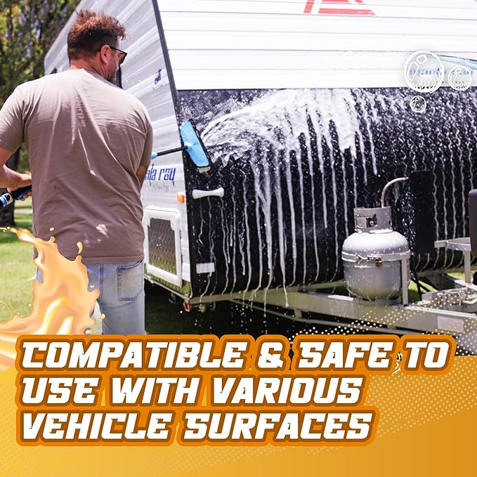 Salty Captain 4WD & RV Wash Detergent – Foaming Car Wash Soap for Foam Cannons, Foam Guns or Bucket Washes – Lab Tested Cleaner for Vehicles with Anti-Rust Protection & Safe on All Surfaces Formula