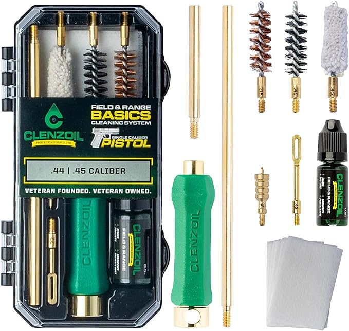 CLENZOIL Field & Range Pistol Basics Cleaning Kit | Complete Handgun Cleaning Set