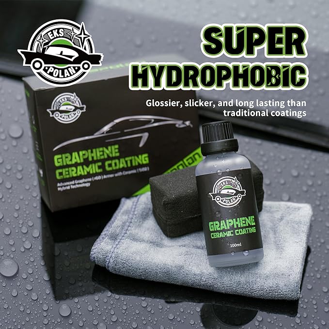 [Upgraded 100ml] UV Graphene Ceramic Coating - 10H Ceramic Coating for Cars-5+ Years Protection, Hydrophobic, Scratch & UV Resistant, High Gloss Finish - Professional-Grade Car Detailing Kit