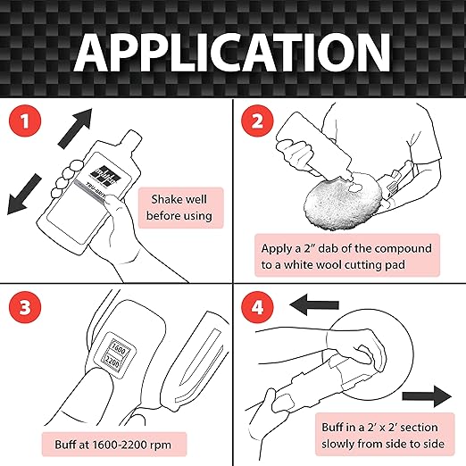 Malco Tru Grit - Heavy Duty Buffing and Polishing Compound for Cars/Automotive Paint Correction and Detailing/Removes 1000-1500 Grit Sand Scratches / 32 Oz. (120032)