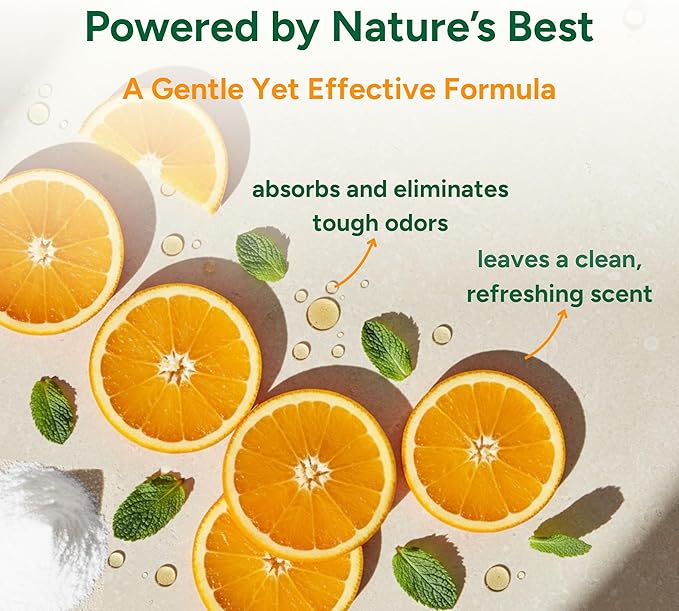 Good Natured Brand | Carpet Deodorizer & Freshener Powder | 31 oz Pet Odor Eliminator for Strong Odor & Pet Urine | Fresh Natural Sweet Orange Scent | Safe for Homes with Pets