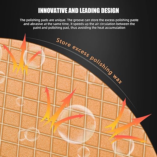 Buffing Polishing Pads, SPTA 5Pcs 7.5 Inch Face for 7 Inch 180mm Backing Plate Mix Cutting Force Buffing Pads Cutting Polishing Pad Kit for Car Buffer Polisher Compounding,Polishing, Waxing-SPTA0010