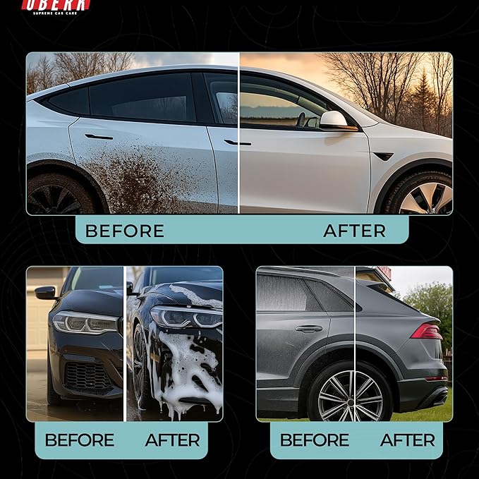 Oberk APS All Purpose Car Wash Soap – Eco-friendly, plant-based shampoo for foam cannon or hand wash. Safe for ceramic coating, interio (32)