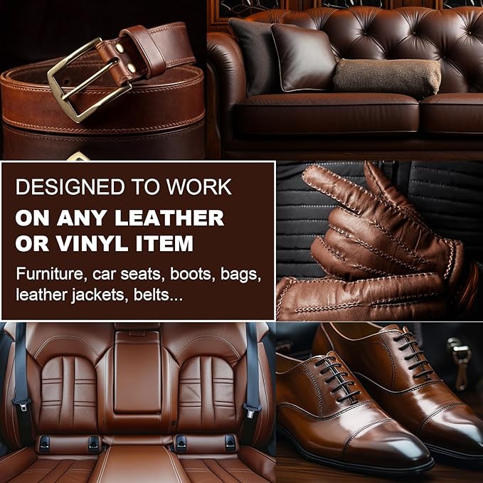 STARTSO WORLD Leather Recoloring Balm,Beige Leather Repair Kit for Furniture,Couches & Car Seats, Leather Paint, Leather Color Restorer, Leather Scratch Remover