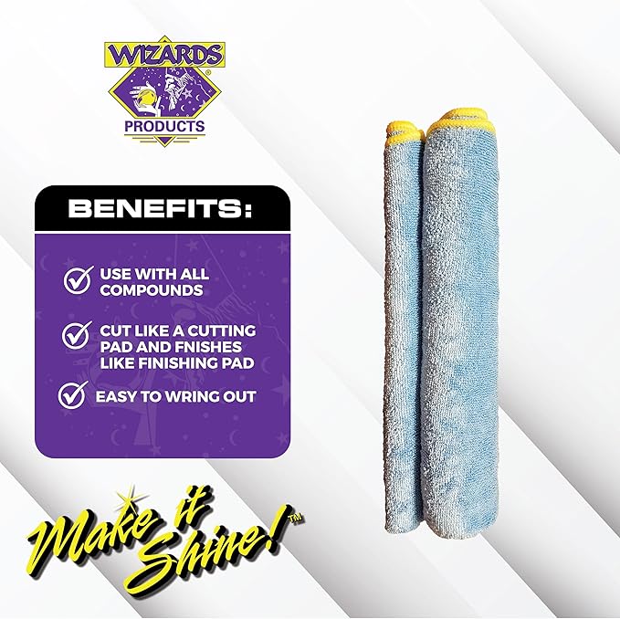 Wizards Motorcycle Cleaning Kit - Bike Wash Foam and Rinse, Quick Detailer Spray, and Bug Remover with Fiber Cloth and Detailing Bag - Portable Motorcycle Wash Kit with Accessories