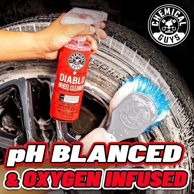 Chemical Guys Diablo Wheel Cleaner Spray - 2 Pack 16 oz Bottles, Safe on All Wheel & Rim Finishes, Sprayable Formula Removes Brake Dust, Dirt & Grime, Car Care for Trucks, SUVs, Motorcycles & RVs