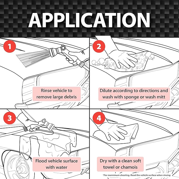 Malco Epic Hydrosheet - Ceramic Wash and Wax with Graphene/Clean, Shine, and Protect Your Vehicle in One-Step / 1 Gallon (260901)