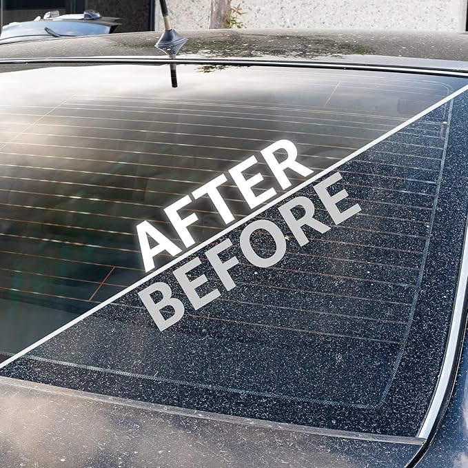 Rev Auto Car Window Cleaner - Includes Window Drying Towel | Ammonia-Free Glass Cleaner That is Tint Safe (16 fl oz)