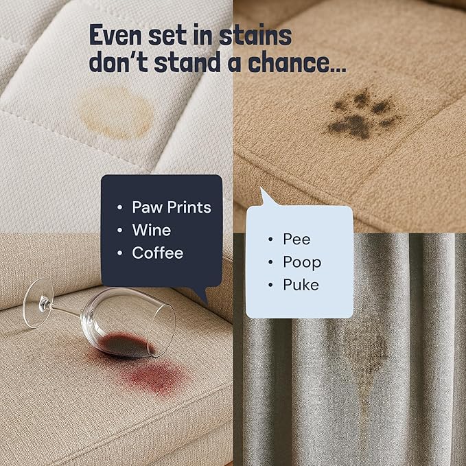 Sunny & Honey Upholstery Cleaner Spray - 32 Fl Oz, Mint - Pet & Kid Safe Stain Remover - Multi-Surface Furniture & Sofa Cleaner Spray - Fast-Drying Pet Stain Remover