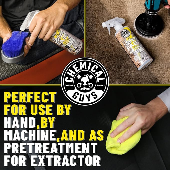 Chemical Guys Lightning Fast Carpet and Upholstery Stain Extractor - Chemical Guys Carpet Cleaner, Great for Fabric, Upholstery, Cars, Home, Office, Furniture, and More, Fresh Scent - 16 oz