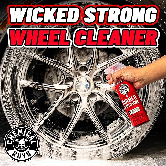 Chemical Guys Diablo Wheel Cleaner Spray - 2 Pack 16 oz Bottles, Safe on All Wheel & Rim Finishes, Sprayable Formula Removes Brake Dust, Dirt & Grime, Car Care for Trucks, SUVs, Motorcycles & RVs