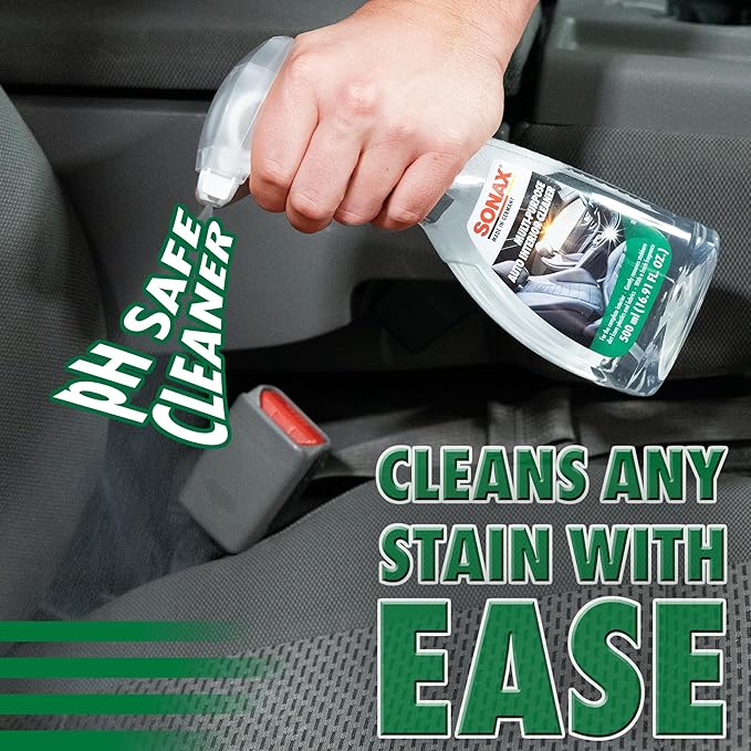 SONAX Premium Auto Interior Kit | 5-Piece Complete Interior Cleaning Set | Dashboard Cleaner, Leather Foam, Upholstery & Carpet Cleaner, Glass Cleaner & Dirt Eraser | Professional Car Detailing Kit