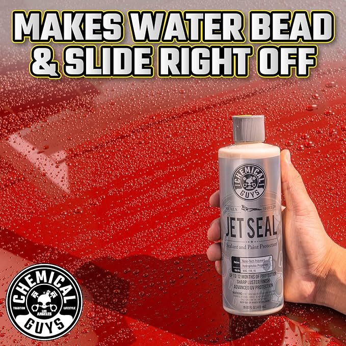 Chemical Guys JetSeal Anti-Corrosion Sealant & Paint Protectant - Advanced Car Paint Sealant for Trucks, Motorcycles, SUVs & RVs, Provides Durable Protection & High Gloss Finish, 16 oz