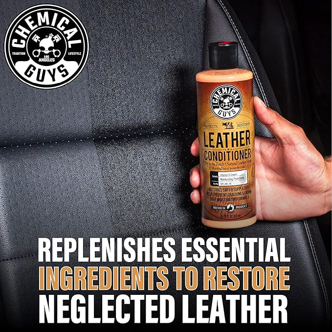 Chemical Guys SPI1091601 Leather Cleaner and Conditioner Leather & Interior Care Bundle + SPI22016 Total Interior Cleaner & Protectant, Safe for Cars, Home, Office, & More (16 fl oz) 3 Items