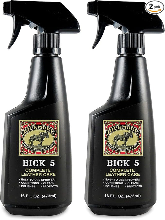 Bickmore Bick 5 Leather Cleaner & Conditioner 16oz Spray (2-Pack) Complete Leather Care