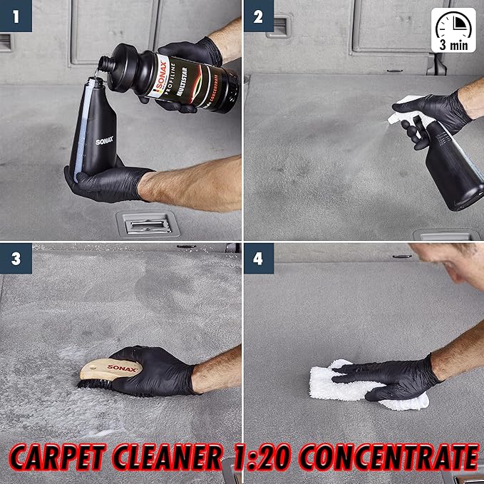 SONAX MultiStar All Purpose Cleaner | Pro-Strength Concentrate for Interior & Exterior Cleaning | Safe on Carpet, Upholstery & Wheel Wells | Removes Grease, Grime & Organic Stains | 627341 | 1L