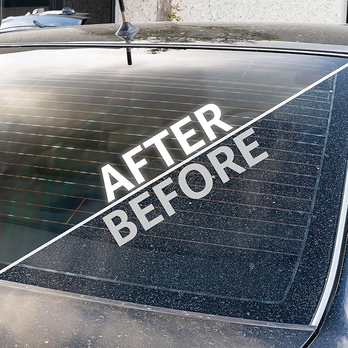 Rev Auto Car Window Cleaning Kit - Includes 32oz Car Window Cleaner and 3 Window Drying Towels | Ammonia Free Glass Cleaner That is Tint Safe | Auto Glass Cleaner/Auto Window Cleaner Spray