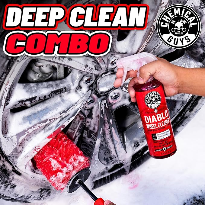 Chemical Guys Diablo Wheel Cleaner Spray - 2 Pack 16 oz Bottles, Safe on All Wheel & Rim Finishes, Sprayable Formula Removes Brake Dust, Dirt & Grime, Car Care for Trucks, SUVs, Motorcycles & RVs