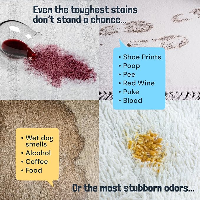 Sunny & Honey Carpet Cleaner Solution - 128 Fl Oz, Fresh Summer Scent - Deep Stain Remover & Surface Deodorizer - Pet & Rug Cleaner - Upholstery Cleaning for Machine Use